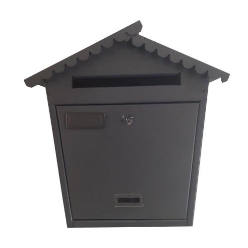 CASSETTA POSTALE ACCIAIO VERNICIATO 36X13 H 38 ANTRACITE    