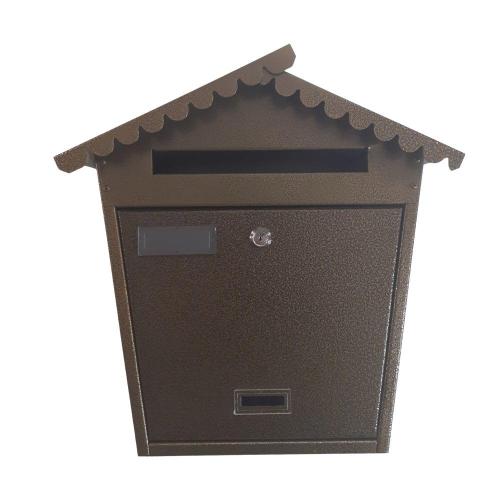 CASSETTA POSTALE ACCIAIO VERNICIATO 36X13 H 38 NERO/ORO   