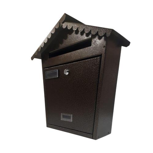 CASSETTA POSTALE ACCIAIO VERNICIATO 36X13 H 38 NERO/ORO   