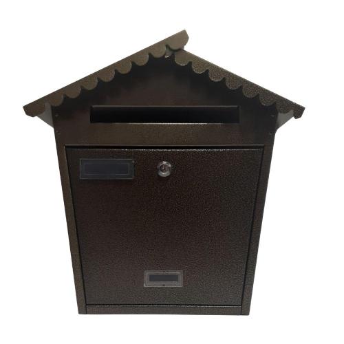 CASSETTA POSTALE ACCIAIO VERNICIATO 36X13 H 38 NERO/ORO   