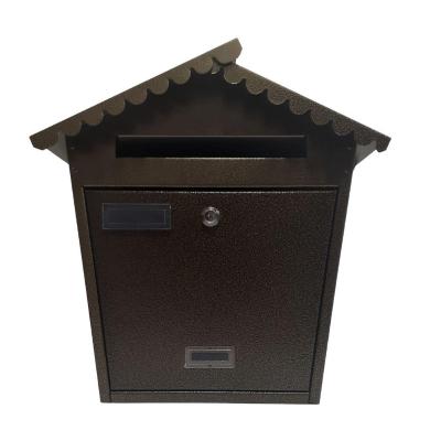 CASSETTA POSTALE ACCIAIO VERNICIATO 36X13 H 38 NERO/ORO   