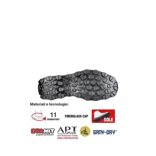 SCARPA BASSA 41 SUOLA + PUNTALE S1P NEW RED SEA