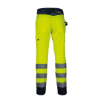 Pantaloni da lavoro multitasche alta visibilità Cofra Upata giallo