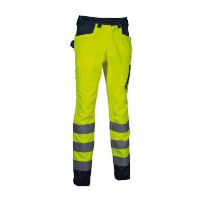 Pantaloni da lavoro multitasche alta visibilità Cofra Upata giallo