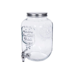 BARATTOLO VETRO 8L CON RUBINETTO H31,5       