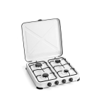 FORNELLO A GAS 4 FUOCHI BIANCO + COPERCHIO 50X50       