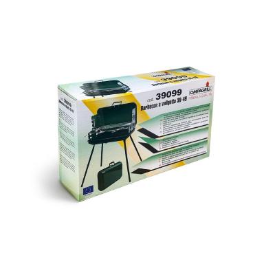 BARBECUE ACCIAIO VERNICIATO 46X28 VALIGIA + COPERCHIO PIC-NIC