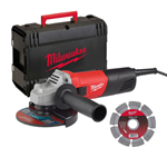 MILWAUKEE SET KIT SMERIGLIATRICE MOLA + DISCO DIAMANTATO + VALIGETTA AG800