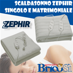 SCALDALETTO TERMOCOPERTA SCALDASONNO COPERTA TERMICA SINGOLO E MATRIMONIALE ZEPHIR