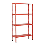 KIT MINI 4 RIPIANI 80X30 ACCIAIO VERNICIATO H151 ROSSO SCAFFALE SCAFFALI COMPONIBILE