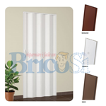 KIT PORTA A SOFFIETTO INTERNO SCORREVOLE PVC 82X210 BIANCO NOCE MOGANO