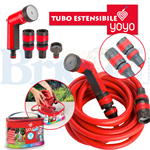 YOYO Tubo irrigazione da giardino allungabile elastico estensibile pistola multigetto