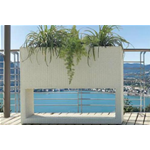 BIZZOTTO FIORIERA PORTA FIORI TWENTY BIANCO ACCIAIO E POLYRATTAN CM 120,5x35,5x90,5