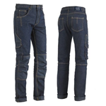 PANTALONE JEANS MINER ELASTICIZZATO MULTITASCA COTONE LAVORO EDILIZIA PIASTRELLISTI