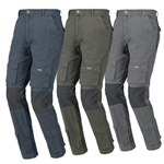 PANTALONE LAVORO CANTIERE ERGONOMICO COTONE BLU VERDE GRIGIO STRETCH ON