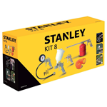 STANLEY KIT 8 UTENSILI PNEUMATICI COMPRESSORE ARIA SOFFIAGGIO GONFIAGGIO AEROGRAFO