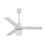 Ventilatore a soffitto Bianco Ø121cm 3 pale in metallo con Luce Lampada Zephir