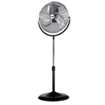 VENTILATORE A PIANTANA 120W IN ACCIAO CROMATO PALA 50CM OSCILLANTE ZEPHIR PF50CR