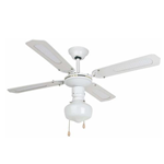 ZEPHIR VENTILATORE DECORATIVO A SOFFITTO CON LUCE 4 PALE ZFS9107B  Ø105