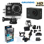 GRUNDIG ACTION CAM SPORT CAMERA HD 720/1080P VIDEOCAMERA SUBACQUEA DISPLAY 2"