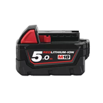 Milwaukee Batteria 5.0 Ah 18V Litio RedLithium Li-ion originale M18 B5 