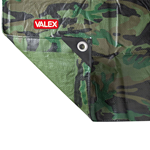 VALEX TELO 2x6 MT TELONE MIMETICO MILITARE ANGOLI RINFORZATI OCCHIELLI ALLUMINIO