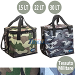 BORSA FRIGO TERMICA PORTA PRANZO MILITARE 15 20 30 LT MARE PIC NIC CON TRACOLLA