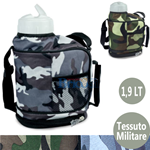 BORRACCIA MIMETICA TERMICA MILITARE RIVESTIMENTO TERMICO 1,9 LITRI CON TRACOLLA