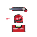 Milwaukee Kit Flessometro 5mt + Cutter 18mm + Mini Livella 10cm 4932471129