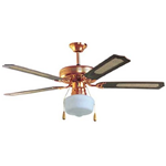 Ventilatore da soffitto 4 pale marrone con luce Reversibile Zephir ZFS9130M