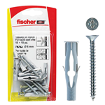 FISCHER 8 TASSELLI TASSELLO 8X50 NYLON UNIVERSALE 8 VITI 4,5X60 TSP 504483