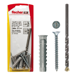 Tasselli fissaggio in nylon con vite e punta per muratura Fischer W 100 SX 8-K