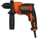 Black&Decker Trapano a percussione 550W madrino 13 con valigetta e punte BEH550K