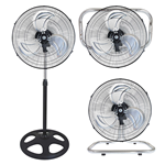 Ventilatore 3in1 a piantana pavimento oscillante colonna da terra tavolo parete 45 cm