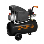 Compressore aria compatto 24 Ltri 1,5 HP lubrificato olio Black& Decker BD160
