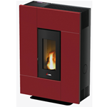 Stufa a Pellet Cadel Grace3 in metallo rosso bianco bronzo camera stagna 7kW