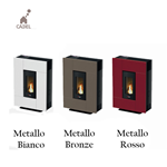 Stufa a Pellet Cadel Grace3 in metallo rosso bianco bronzo camera stagna 7kW