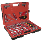 Stanley Set kit Chiavi Combinate e a bussola 96pz con cricchetto 1/2"-3/8"-1/4"