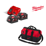 Milwaukee Energy kit 2 Batterie 9 Ah + Caricabatterie + Borsone M18 NRG-902